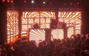 Datsik whirling it up at the Majestic Theater on 2/21/17 - photo by Andrew Frey